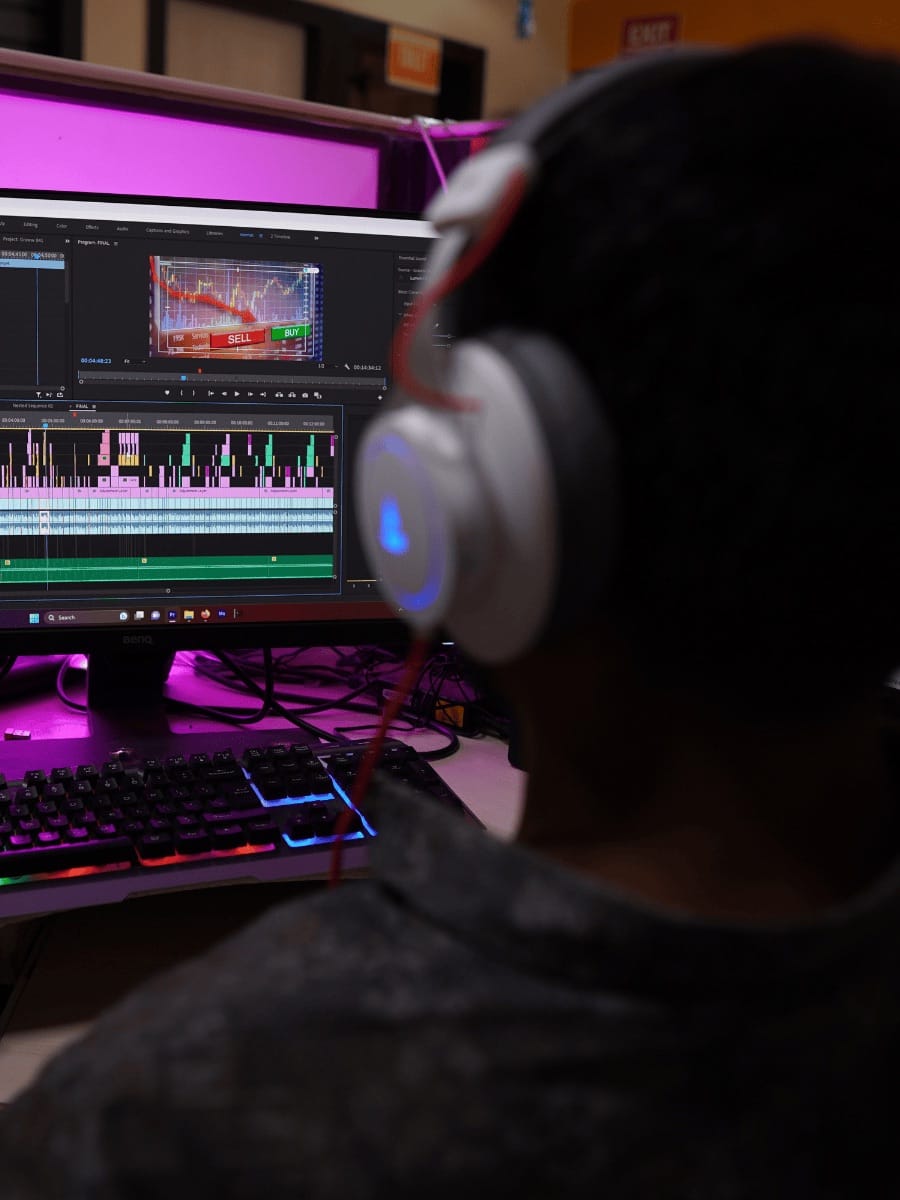 YouTube shoot in progress