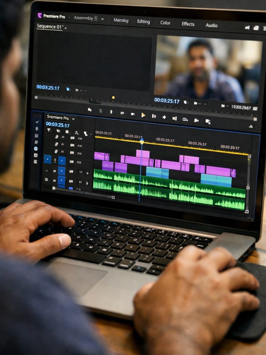 Learning video editing using Adobe Premiere Pro